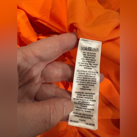 French Connection Audrey satin maxi dress orange 6 new with tags - Picture 7 of 7